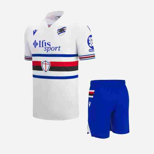 Camiseta Sampdoria 2ª Niño 2025-2026 Camiseta Sampdoria Conjunto Niños Segunda 2025 2026