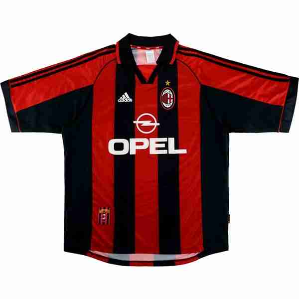 Tailandia Camiseta AC Milan 1ª Retro 1998 2000 Rojo Tailandia Camiseta Primera AC Milan Retro 1998 2000 Rojo