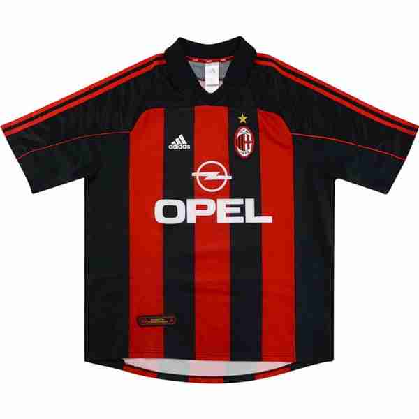 Tailandia Camiseta AC Milan 1ª Retro 2000 2002 Rojo Tailandia Camiseta Primera AC Milan Retro 2000 2002 Rojo