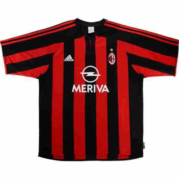 Tailandia Camiseta AC Milan 1ª Retro 2003 2004 Rojo Tailandia Camiseta Primera AC Milan Retro 2003 2004 Rojo