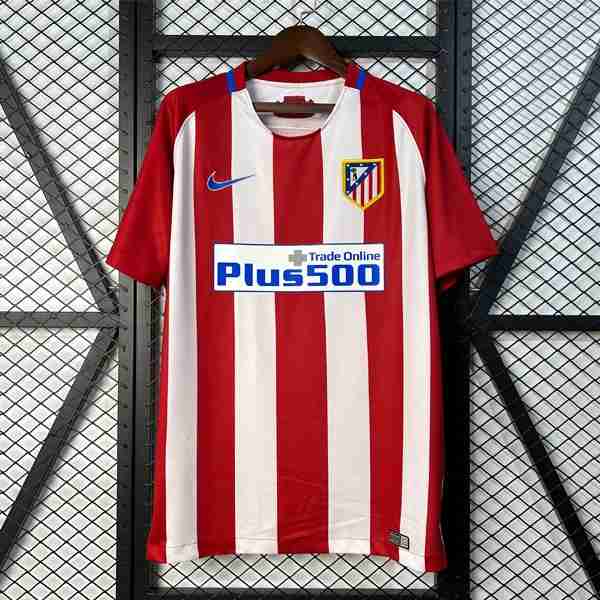 Camiseta Atletico Madrid 1ª Retro 2016-2017 Tailandia Camiseta Primera Atlético De Madrid Retro 2016 2017