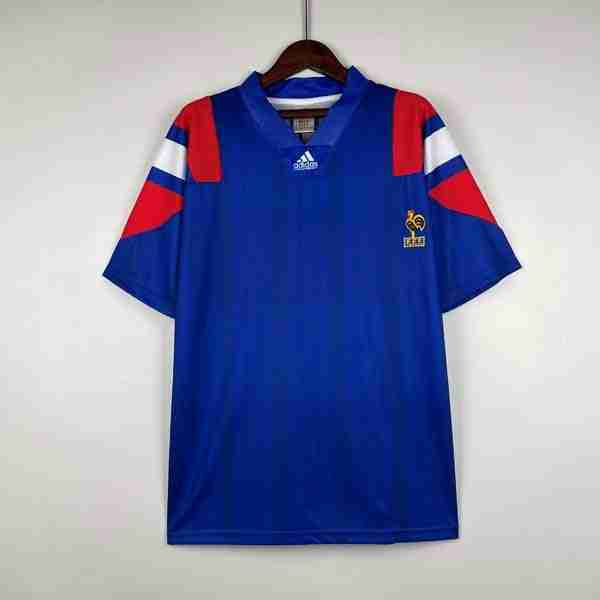 Tailandia Camiseta Francia 1ª Retro 1992-1994 Tailandia Camiseta Primera Francia Retro 1992 1994