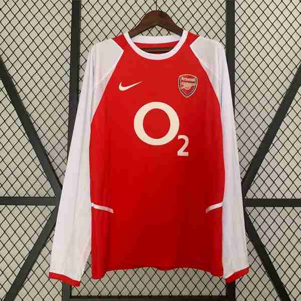 Tailandia Camiseta Arsenal 1ª ML Retro 2002 2004 Tailandia Camiseta Primera Manga Larga Arsenal Retro 2002 2004