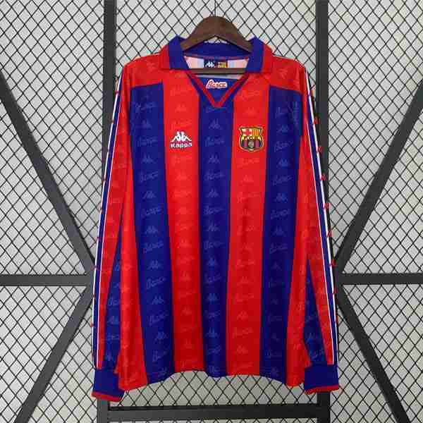Tailandia Camiseta Barcelona 1ª ML Retro 1996 1997 Tailandia Camiseta Primera Manga Larga FC Barcelona Retro 1996 1997