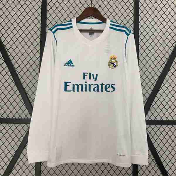 Tailandia Camiseta Real Madrid 1ª ML Retro 2017 2018 Tailandia Camiseta Primera Manga Larga Real Madrid Retro 2017 2018