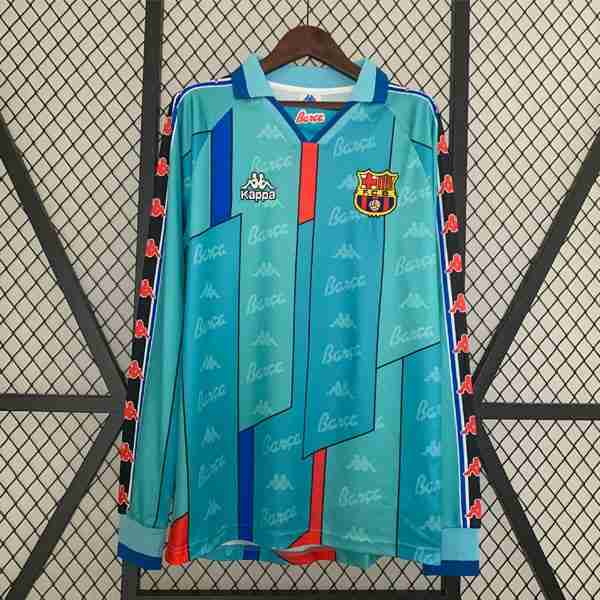 Tailandia Camiseta Barcelona 2ª ML Retro 1996 1997 Tailandia Camiseta Segunda Manga Larga FC Barcelona Retro 1996 1997