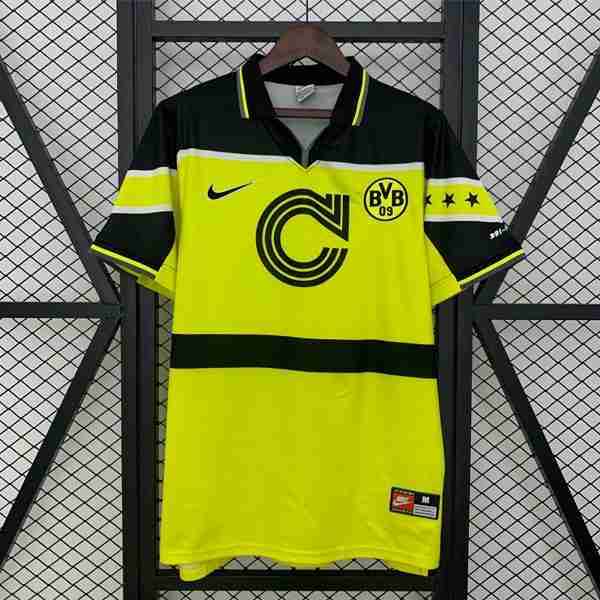 Tailandia Camiseta Dortmund 1ª Retro 1996-1997 Thailandia Camiseta Primera Borussia Dortmund Retro 1996 1997