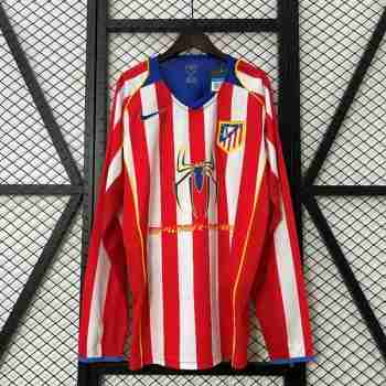 Thailandia Camiseta Primera Manga Larga Atlético De Madrid Retro 2004 2005
