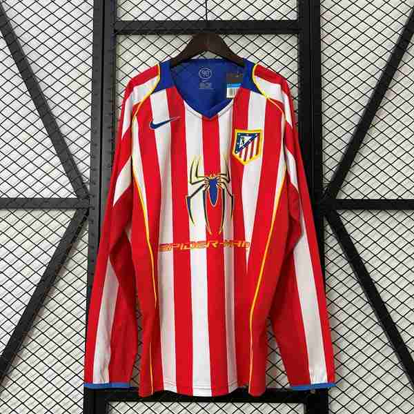 Tailandia Camiseta Atletico Madrid 1ª Retro 2004-2005 Thailandia Camiseta Primera Manga Larga Atlético De Madrid Retro 2004 2005