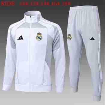 Chandal Niños Real Madrid 2025 2026 Blanco Gris