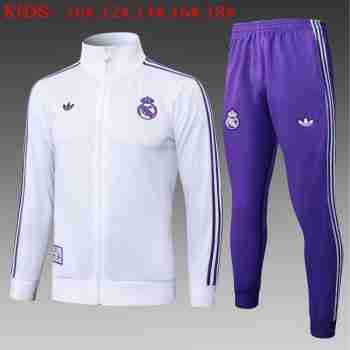 Chandal Niños Real Madrid 2025 2026 Blanco Purpura