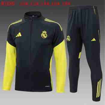 Chandal Niños Real Madrid 2025 2026 Negro Amarillo