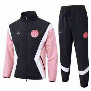 Conjunto Rompevientos Paris Saint Germain 2025 2026 Negro Rosa