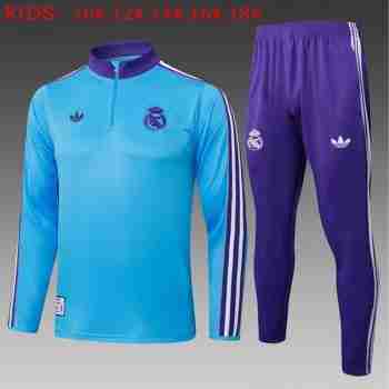 Sudadera Entrenamiento Niños Real Madrid 2025 2026 Azul Purpura
