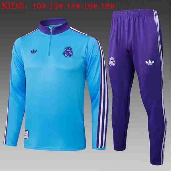 Ninos Sudadera De Training Real Madrid 2025-2026 Azul 10 Sudadera Entrenamiento Niños Real Madrid 2025 2026 Azul Purpura