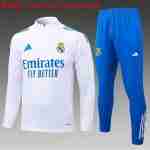 Sudadera Entrenamiento Niños Real Madrid 2025 2026 Blanco Azul