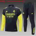 Sudadera Entrenamiento Niños Real Madrid 2025 2026 Negro Amarillo