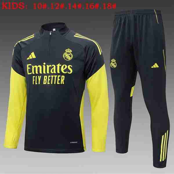 Ninos Sudadera De Training Real Madrid 2025-2026 Negro 5 Sudadera Entrenamiento Niños Real Madrid 2025 2026 Negro Amarillo