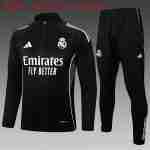 Sudadera Entrenamiento Niños Real Madrid 2025 2026 Negro Blanco