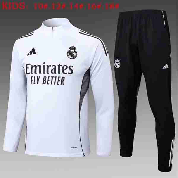 Ninos Sudadera De Training Real Madrid 2025-2026 Blanco 9 Sudadera Entrenamiento Niños Real Madrid 2025 26 Blanco