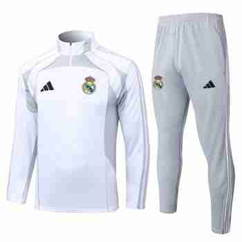 Sudadera Entrenamiento Real Madrid 2025 2026 Gris Blanco
