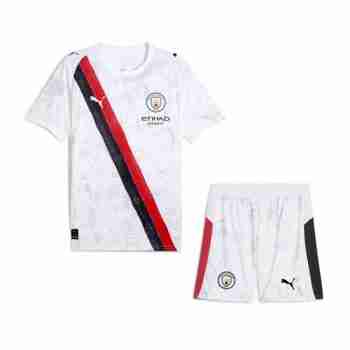 Camiseta Manchester City Conjunto Niño KidSuper 2025 2026 Blanco