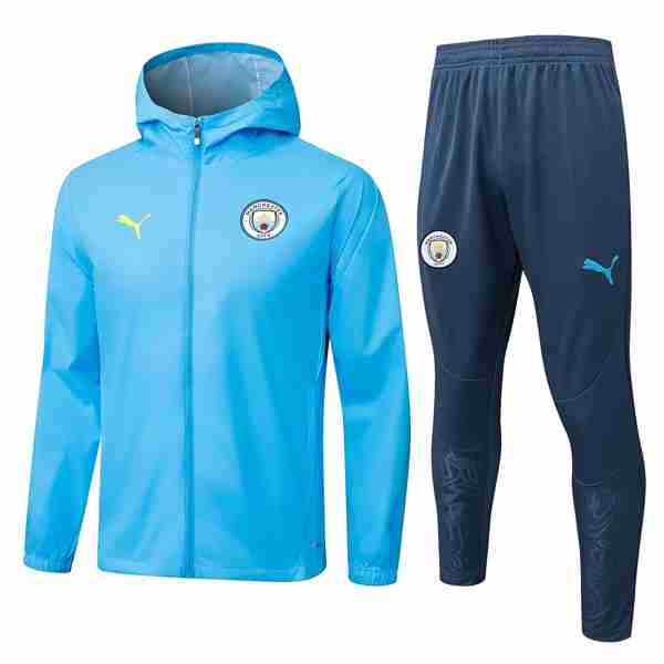 Rompevientos Con Capucha Manchester City Azul 2025-2026 5 Conjunto Rompevientos Manchester City 2025 2026 Azul