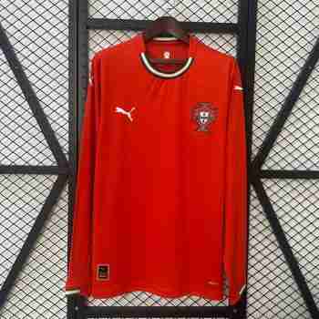 Tailandia Camiseta Primera Manga Larga Portugal 2025 2026