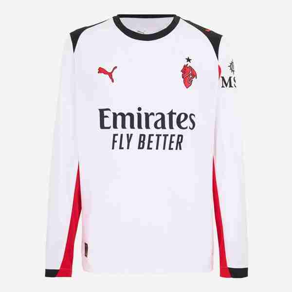 Tailandia Camiseta AC Milan 2ª ML 2025-2026 Tailandia Camiseta Segunda Manga Larga AC Milan 2025 2026
