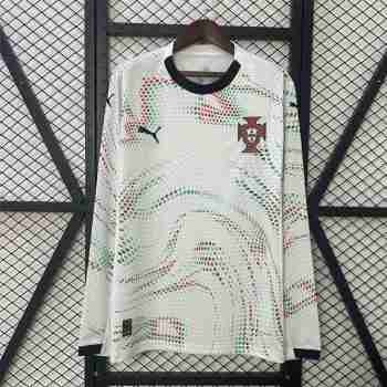 Tailandia Camiseta Segunda Manga Larga Portugal 2025 2026