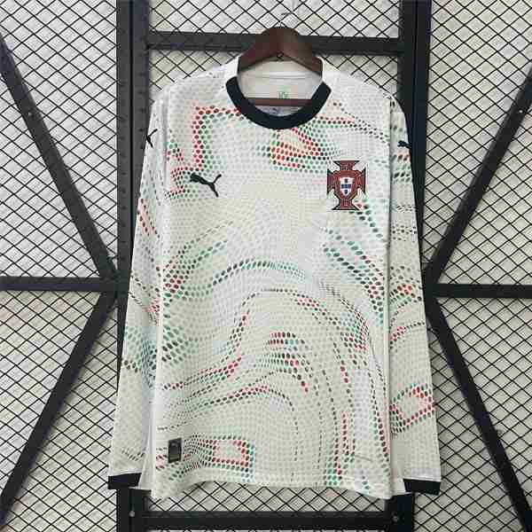 Tailandia Camiseta Portugal 2ª ML 2025 Tailandia Camiseta Segunda Manga Larga Portugal 2025 2026