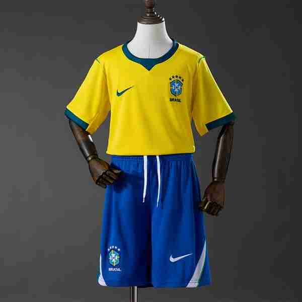 Camiseta Brasil 1ª Niño 2026 Camiseta Brasil Conjunto Niños Primera 2026