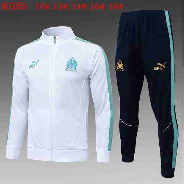 Ninos Chandal Marsella 2026-2027 Blanco Chandal Niños Olympique Marsella 2026 2027 Blanco