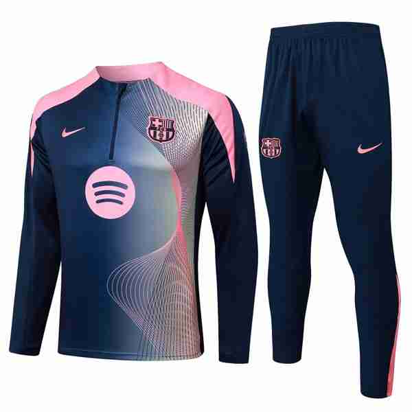 Sudadera De Training Barcelona 2026-2027 Azul Rosa Sudadera Entrenamiento FC Barcelona 2026 2027 Azul Rosa