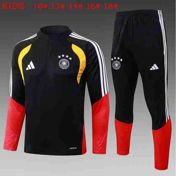 Ninos Sudadera De Training Alemania 2026-2027 Negro 2 Sudadera Entrenamiento Niños Alemania 2026 2027 Negro Rojo