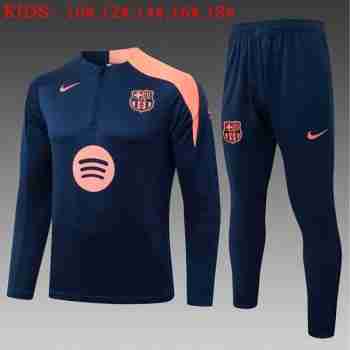 Sudadera Entrenamiento Niños FC Barcelona 2026 27 Azul Rosa
