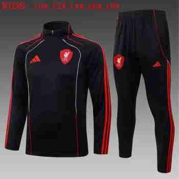 Sudadera Entrenamiento Niños Liverpool 2026 2027 Negro