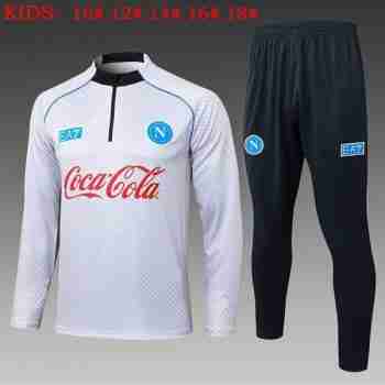 Sudadera Entrenamiento Niños Napoli 2026 2027 Blanco