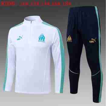 Sudadera Entrenamiento Niños Olympique Marsella 2026 2027 Blanco