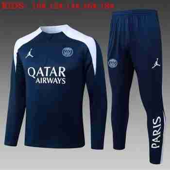 Sudadera Entrenamiento Niños Paris Saint Germain 2026 2027 Azul Blanco