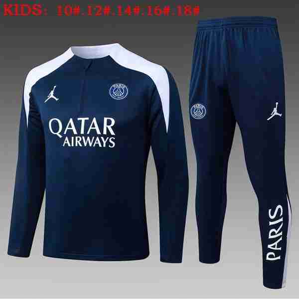 Ninos Sudadera De Training PSG 2026-2027 Azul 3 Sudadera Entrenamiento Niños Paris Saint Germain 2026 2027 Azul Blanco