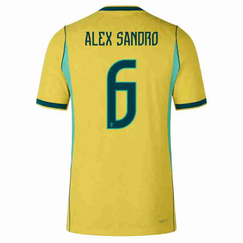 ALEX SANDRO NO.6 Camiseta Primera Brasil 2026-Versión Jugador ALEX SANDRO NO.6 Camiseta Primera Brasil 2026-Versión Jugador