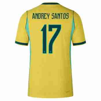 ANDREY SANTOS NO.17 Camiseta Primera Brasil 2026-Versión Jugador
