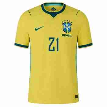 CUNHA NO.21 Camiseta Primera Brasil 2026-Versión Jugador_1