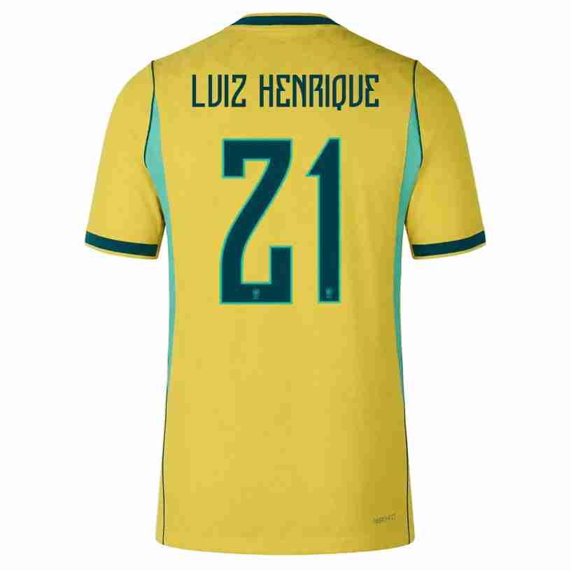 LUIZ HENRIQUE NO.21 Camiseta Primera Brasil 2026-Versión Jugador LUIZ HENRIQUE NO.21 Camiseta Primera Brasil 2026-Versión Jugador