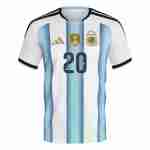 MAC ALLISTER NO.20 Camiseta Primera Argentina 2026-Versión Jugador