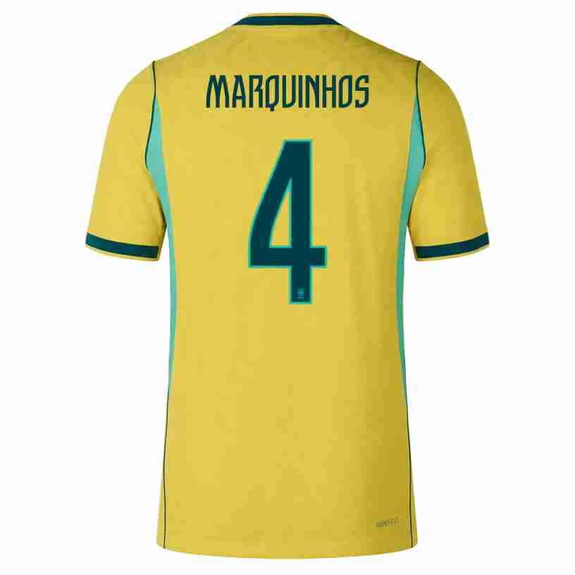 MARQUINHOS N.4 Camiseta Primera Brasil 2026-Versión Jugador MARQUINHOS NO.4 Camiseta Primera Brasil 2026-Versión Jugador