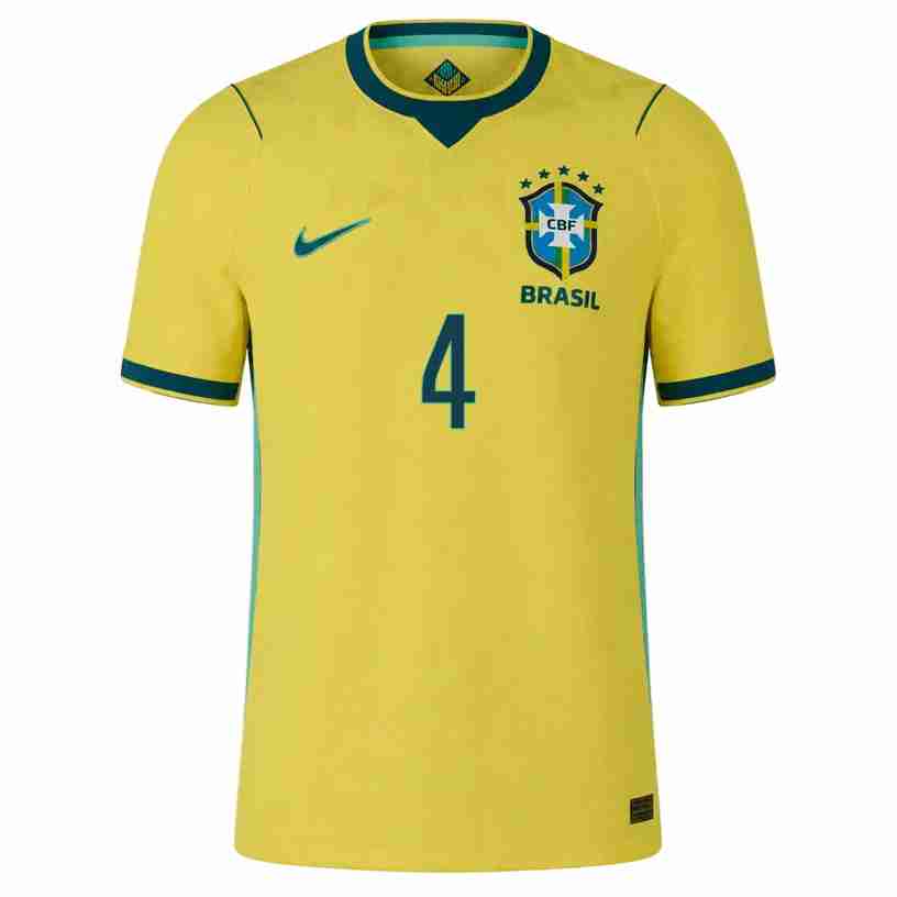 MARQUINHOS N.4 Camiseta Primera Brasil 2026-Versión Jugador_1 MARQUINHOS NO.4 Camiseta Primera Brasil 2026-Versión Jugador_1