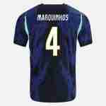 MARQUINHOS NO.4 Camiseta Segunda Brasil 2026-Versión Jugador