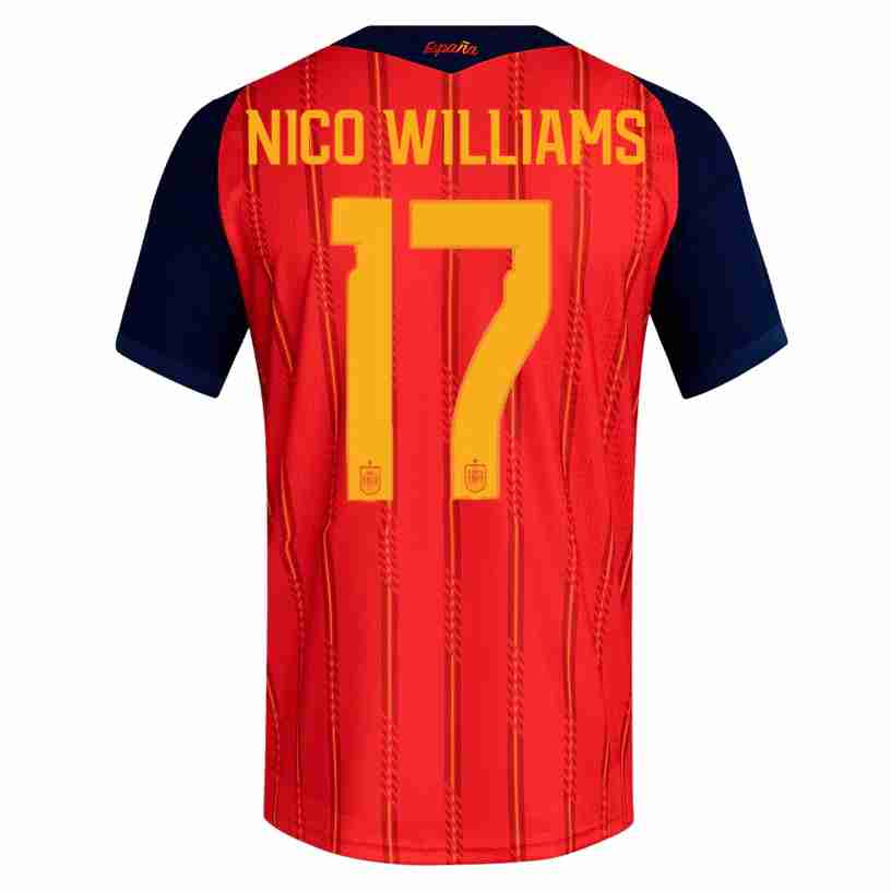 NICO WILLIAMS NO.17 Camiseta Primera España 2026-Versión Jugador NICO WILLIAMS NO.17 Camiseta Primera España 2026-Versión Jugador